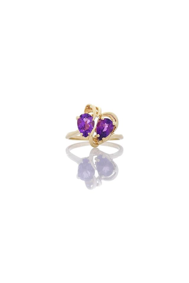 14k Gold Amethyst Ring
