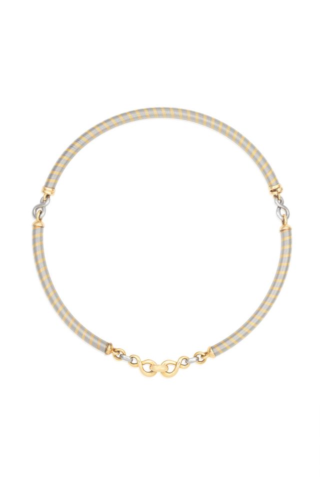 18k Gold and Steel Necklace