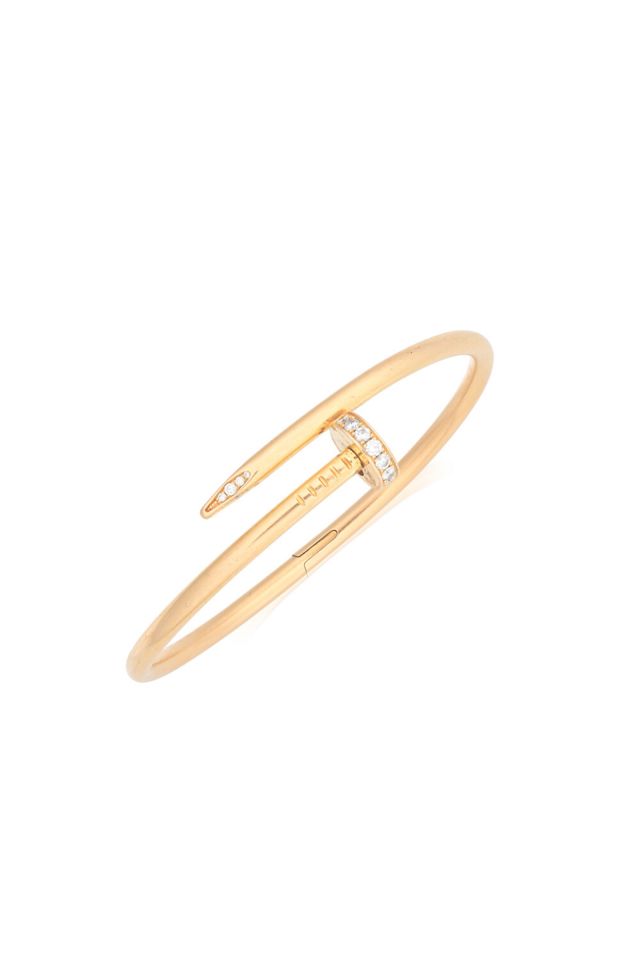 18k Rose Gold Diamond Bangle Bracelet