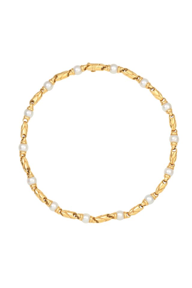 18k Gold Pearl Necklace