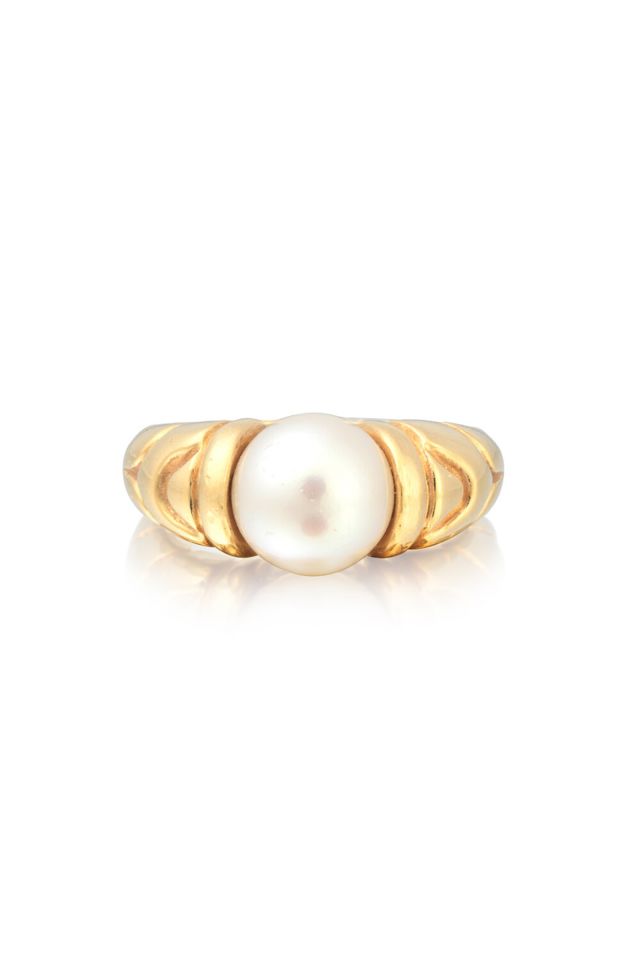 18k Gold Pearl Ring