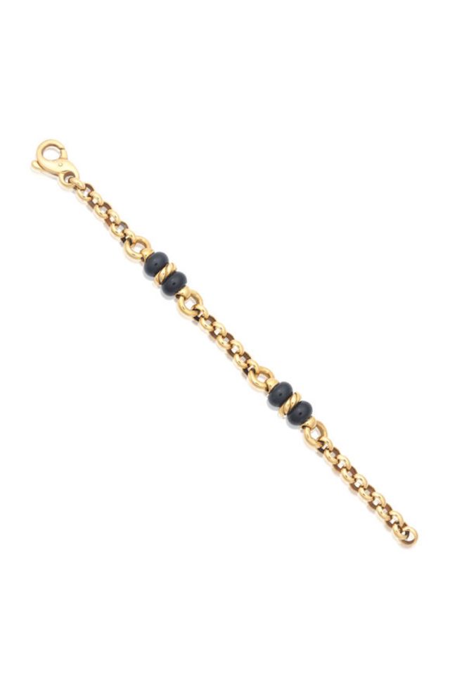 18k Gold Onyx Bracelet