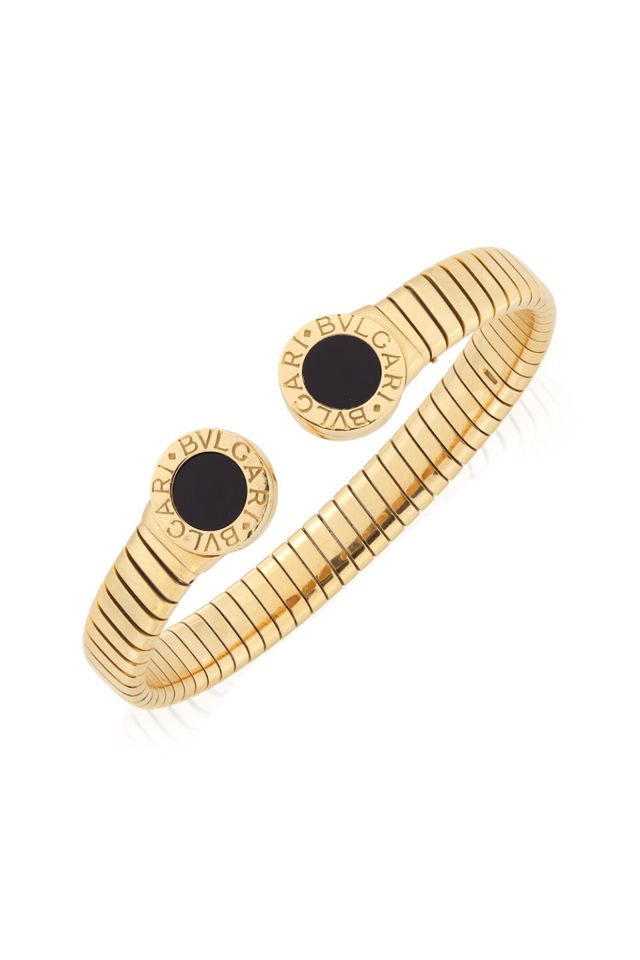 18k Gold Onyx Cuff