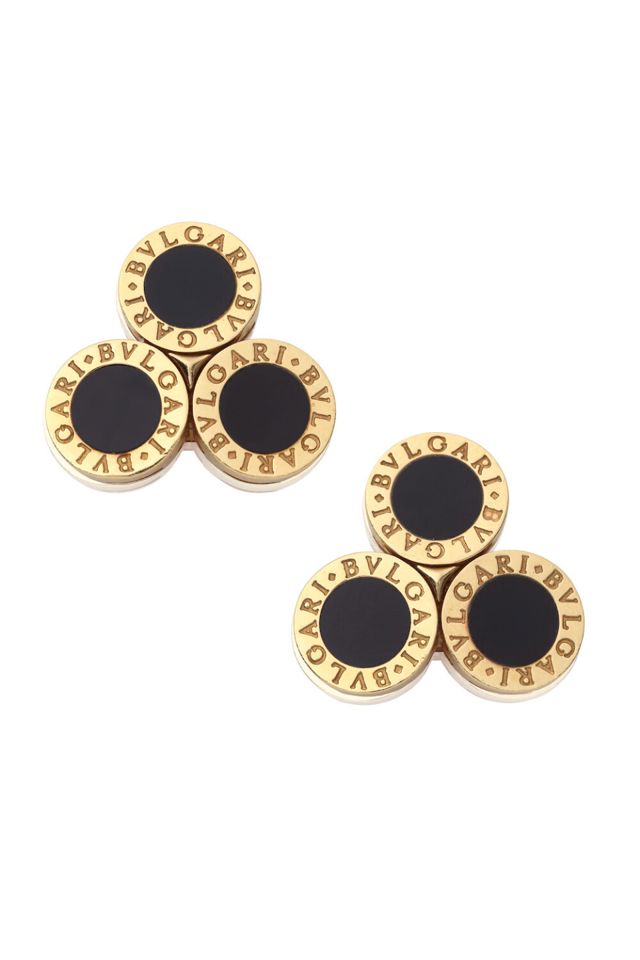 18k Gold Onyx Earrings