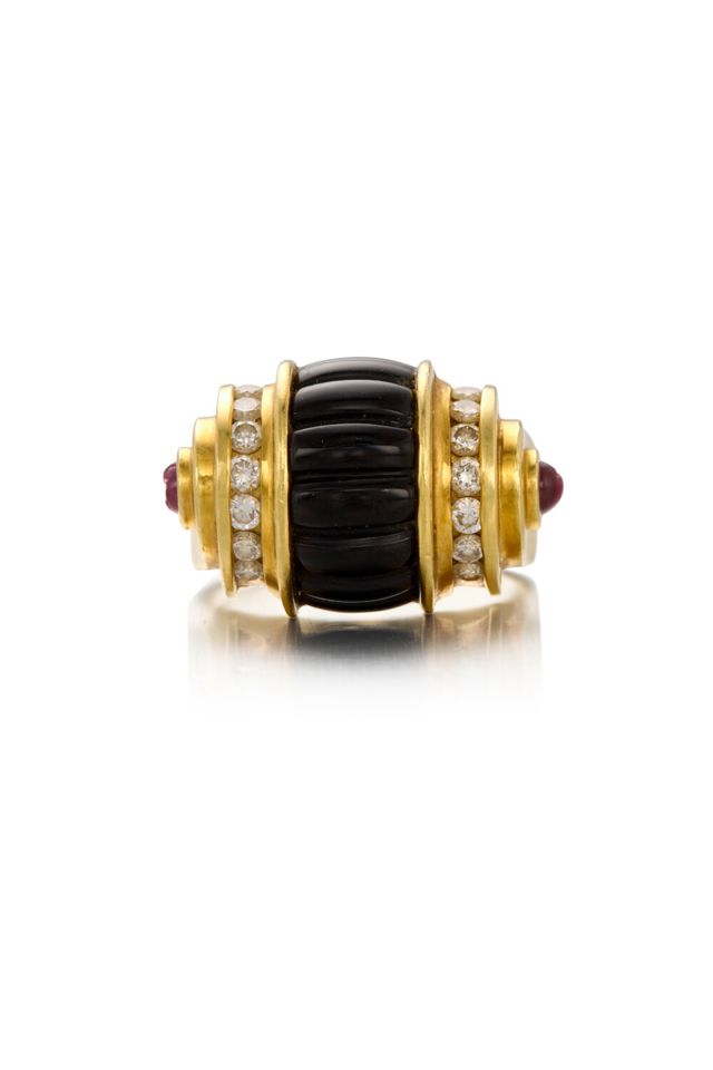 18k Gold Multi-Gem Ring