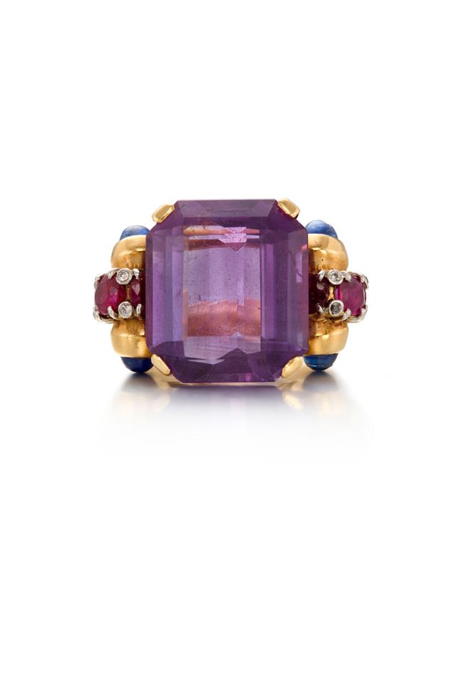 14k Gold Multi-Gem Ring