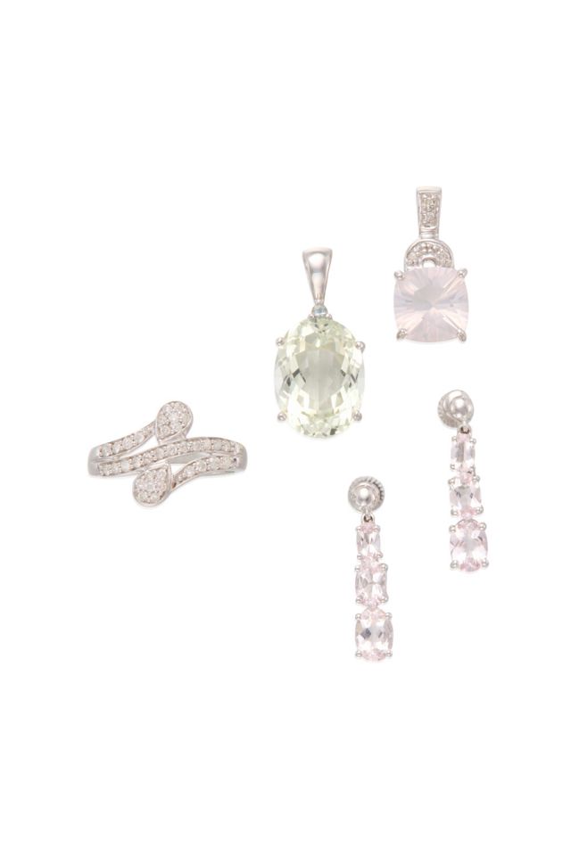 Gold Quartz and Diamond Jewelry Collection