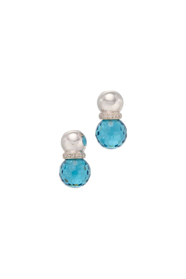 18k Gold Glass Earclips