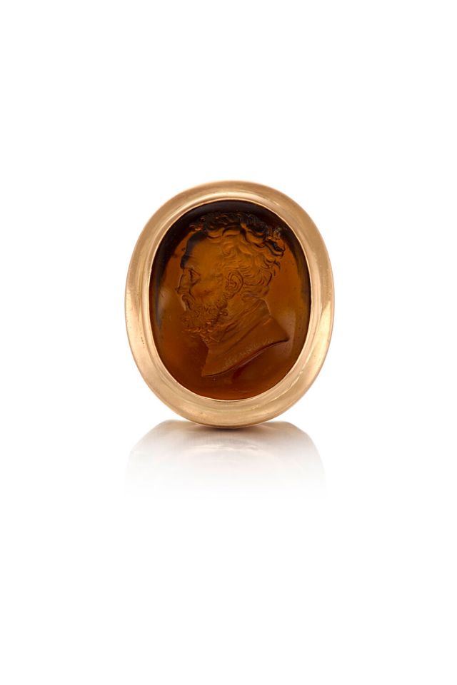 Gold Carnelian Ring