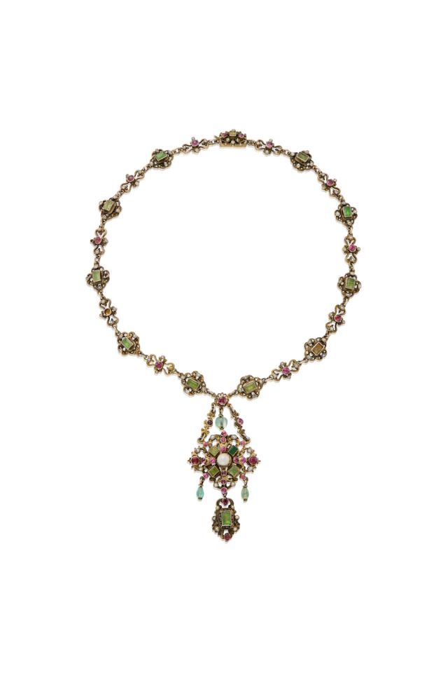 Silver Multi-Gem Necklace