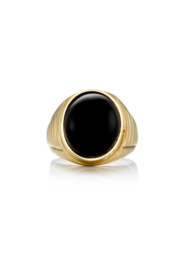 14k Gold Onyx Ring