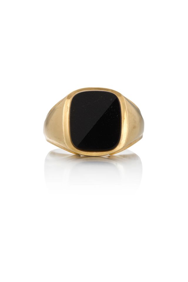 14k Gold Onyx Ring