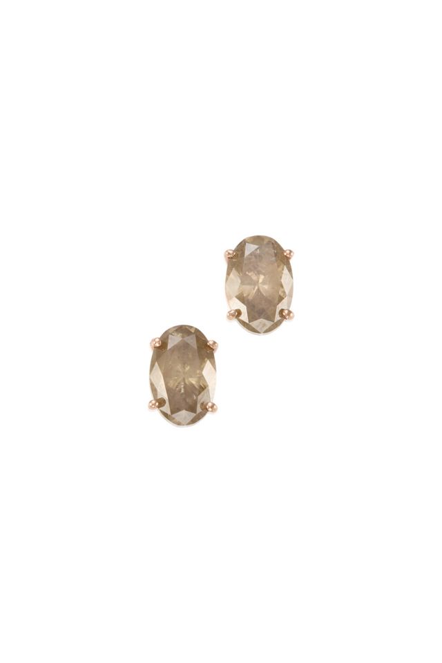 14k Rose Gold Diamond Earrings