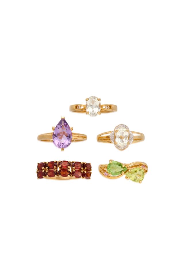 14k Gold Gemstone Rings