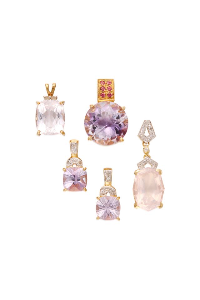 14k Gold Gemstone Pendants
