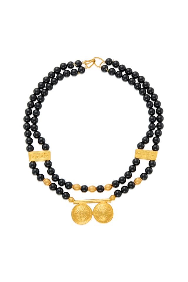 21k Gold Onyx Necklace