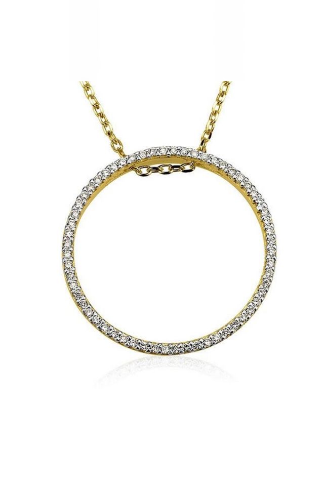 14k Yellow Gold Diamond Pendant