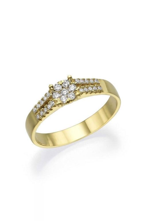 14k Yellow Gold Diamond Ring