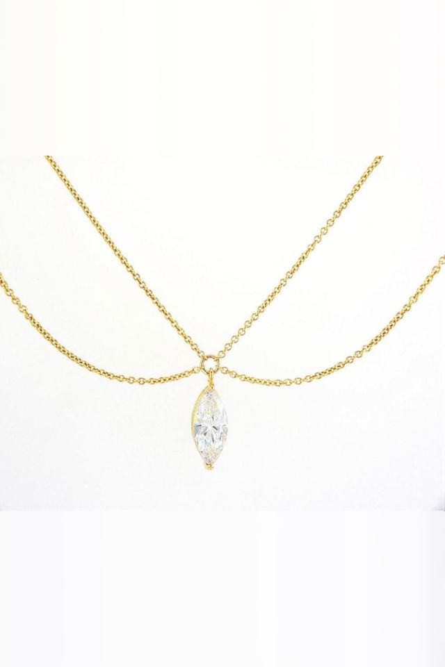 14k Yellow Gold Diamond Pendant