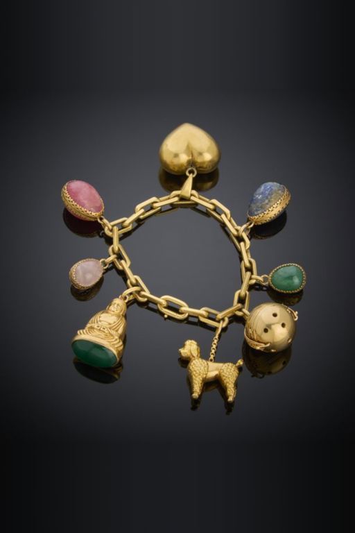 18k Gold Multi-Gem Bracelet